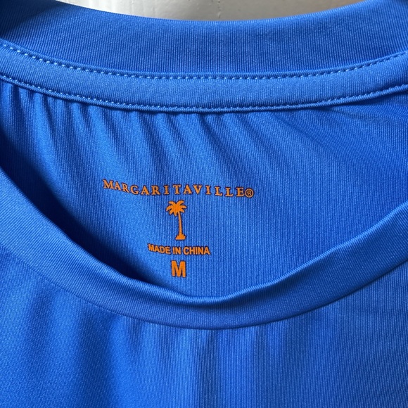 Margaritaville Palace Blue Shirt with Palm Design - Picture 7 of 10